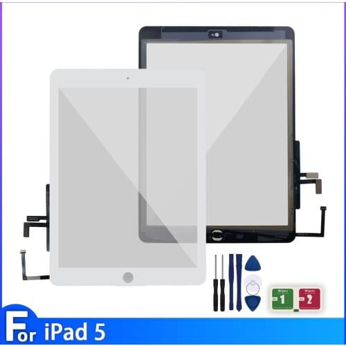 New 9.7" For iPad 5 touch screen iPad 5 5th Gen 2017 A1822 A1823 flat touch screen with/without buttons