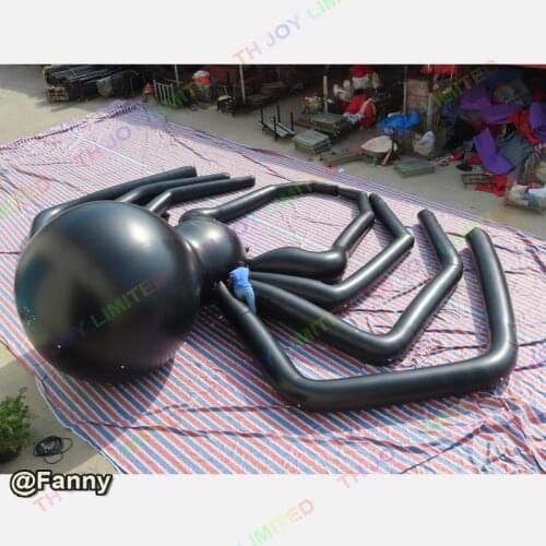 9m pvc airtight giant black inflatable spider / 9m large Halloween black spider inflatables for decoration toys