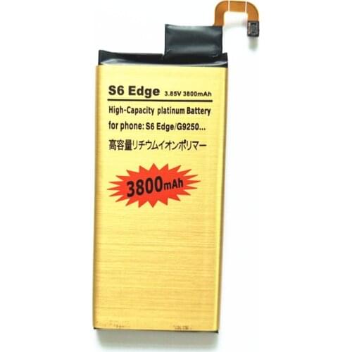 AZK Gold S6 Edge Battery EB-BG925ABE 3800mAh For Samsung GALAXY S6 Edge G9250 G925FQ G925F G925S S6Edge G925V G925A Phone