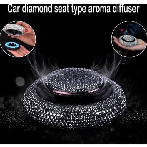 Car Styling Car Air Freshener Crystal Diamond Flying Saucer Car Decoration Ornaments Women Solid Car Perfumes F-best