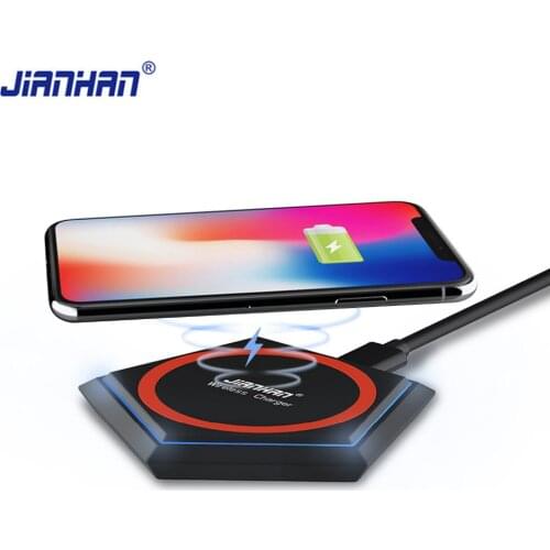 JIANHAN 15W Qi Wireless Charger Fast Charging pad Sleep LED For Samsung S8/9 Galaxy Xiaomi For Huawei USB Type C