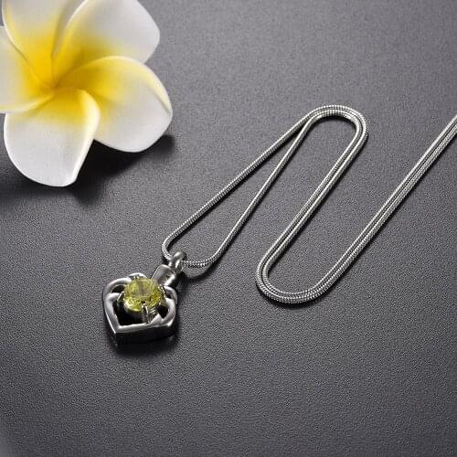 Hold Big CZ Stone Cremation Urn Pendant Hold Ashes Keepsake Urns For Pet/Human Vintage Deft Memorial Jewelry Newest In 2017