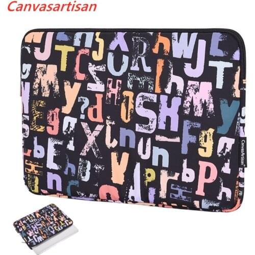 Canvasartisan Brand Laptop Bag 11",12",13",14",15",15.6",13.3,15.4,Letter Sleeve Case For Macbook Air Pro Notebook,Dropship V001
