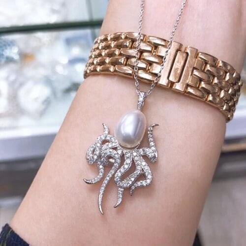 Natural Freshwater Pearl Necklace 925 Sterling Silver Jewelry 8-9mm Pearl Chain Choker Necklace Fashion Party Jewellery Gift