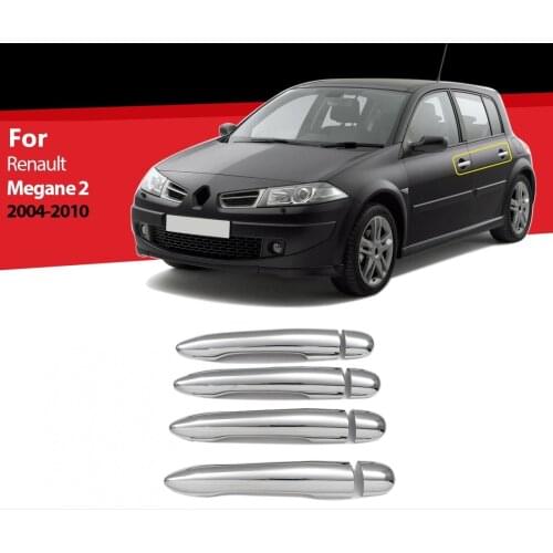Fit For Renault Megane 2 Door Handle 2003-2008 Stainless Steel 8 Piece Door Handle Cover Chrome Molding Styling Trim Designed