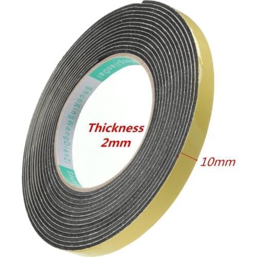 5M Black Single Sided Self Adhesive Foam Tape Sponge Rubber Strip Door Seal