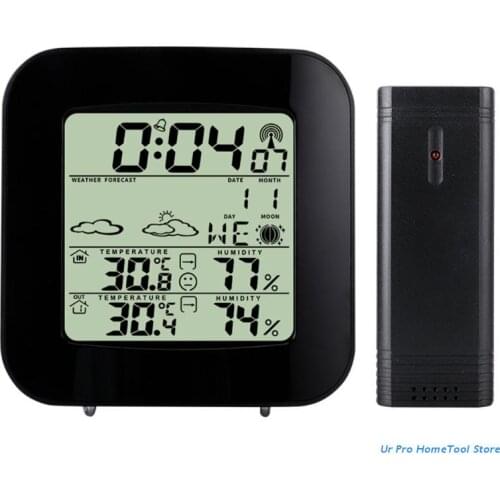 Indoor Outdoor Fore-cast Sensor Weather Station Digital Hygrometer Thermometer M17E