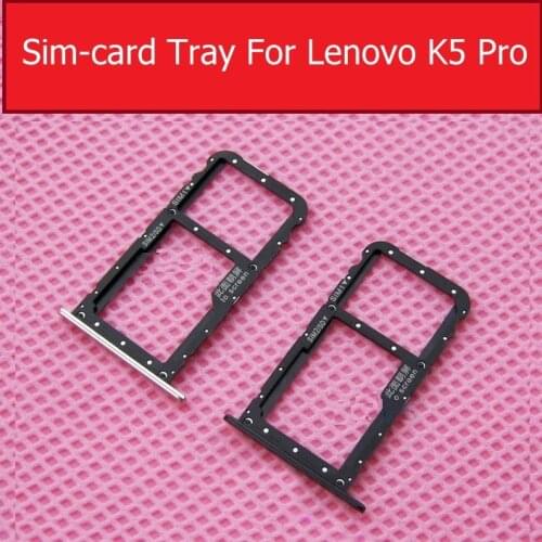 Sim Card Tray Holder For Lenovo K5 Pro L38041 Micro SD Sim Card Slot Adapter Replacement Parts