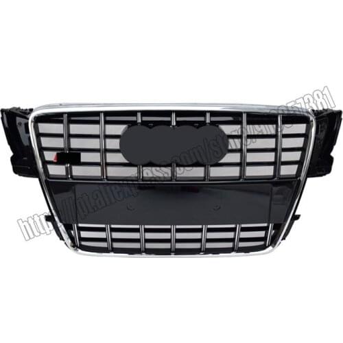 For audi a5 / s5 b8 2008 08 2009 09 2010 10 2011 11 For s5 style front grill gloss black cover