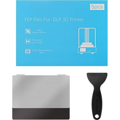 For Creality LD-002R Light curing accessories DLP 5.5 in release film 5PCS+LCD flexible steel plate 138*78mm+plastic spatula kit