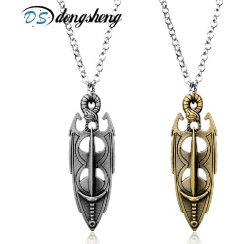 Dongsheng Newest Game The Elder Scrolls 5 OL Akatosh Amulet Logo Choker Necklace Pendant Charm Birthday Gift -30