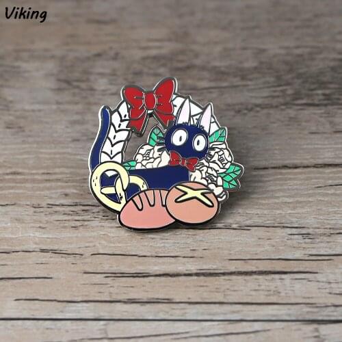 G1337 Animals Metal Enamel Brooches Fashion Cartoon Cat Badges Pin Cute Backpack Coat Lapel Pins Jewelry Accessories