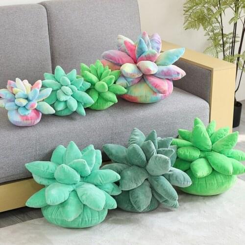 New 25/45cm Simulation Succulent Plants Plush Toys Room Decor Stuffed Creative Potted Flowers Pillow Soft Doll for Birthday Gift