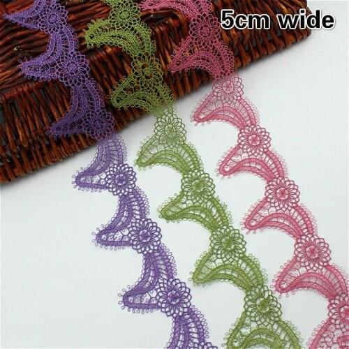 High Quality Polyester Silk Water Soluble Embroidery Flower Lace DIY Clothes Skirt Hat Headwear Underwear Bra Pajamas Decoration