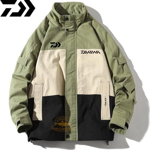Daiwa Fishing Jacket Men Winter Fishing Clothing Thermal Big Pocket Zipper Fishing Jaclets Sports Coat Daiwa Fishing Clothes