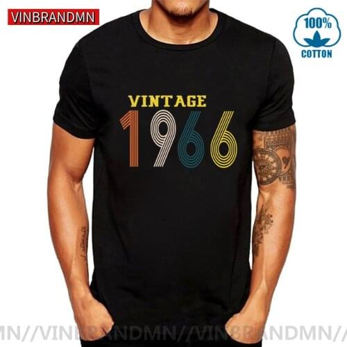 Hot Sale Vintage Breathable100% Cotton Tshirt 1966 T-Shirt Born 54th Birthday Gift Present Best Classic Man Casual Trend Top Tee