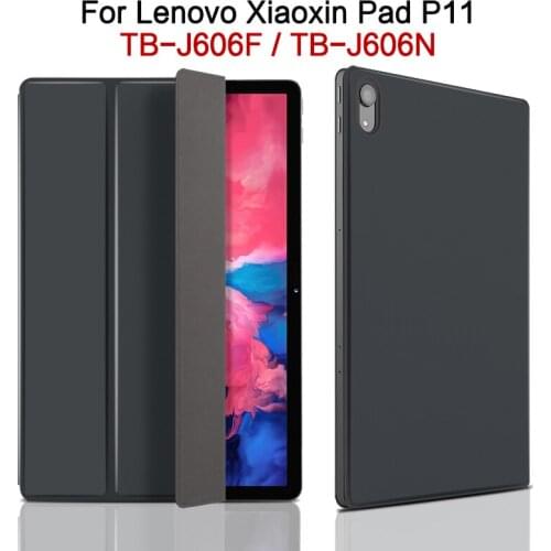 Magnetic Folding Case Cover For Lenovo Xiaoxin Pad P11 J606F J606N Tablet For Xiaoxin Pad 11 TB-J606F TB-J606N Flip Leather Case