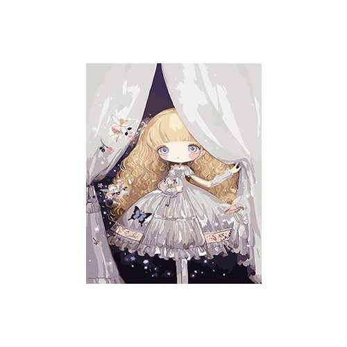 MaHuaf-X874 beauty girl and butterflies painting 40x50 Framed DIY painting by numbers on canvas hand painted picture home decor