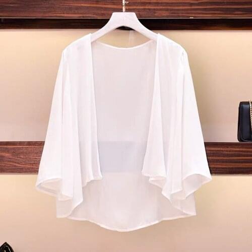 Fashion Cardigan Women Summer Blouse Casual Long Sleeve Loose Blusas Femle Thin Tunic Plus Size Tops Cape Tide Chaqueta Mujer