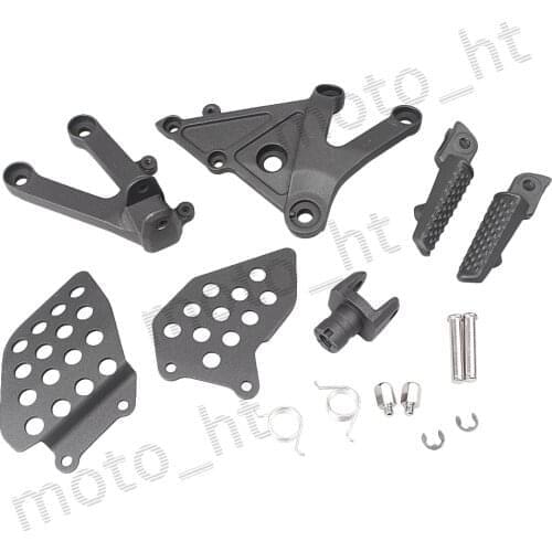 Motorcycle Front Riders Footpeg Foot Pegs Footrest Brackets Aluminum Alloy for Honda CBR 600 RR CBR600RR F5 2003-2006 Black