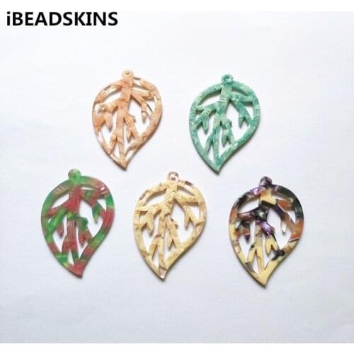 New arrival! 51x35mm 50pcs leaf-shape acetic acid charm for stud earrings,earrings accessories,Earring parts,jewelry DIY
