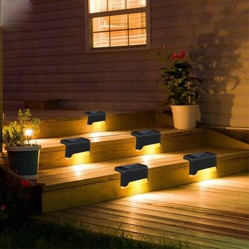 New Product Solar Garden Staircase Light Outdoor Garden Wall Landscape Decoration Solar Step Light Yard Decoraton