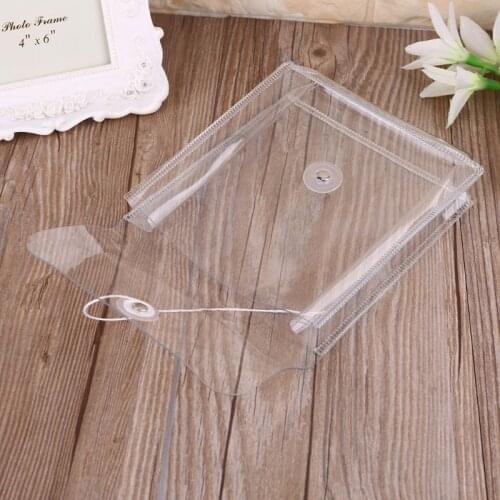 Transparent PVC Winding Storage Bag File Folder Desk Document Makeup Organizer Office Supplies