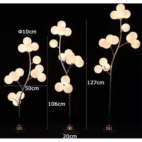 Wedding props led Cotton Road Guide t table light window wedding decoration golden iron road guide bulb decorative lamp