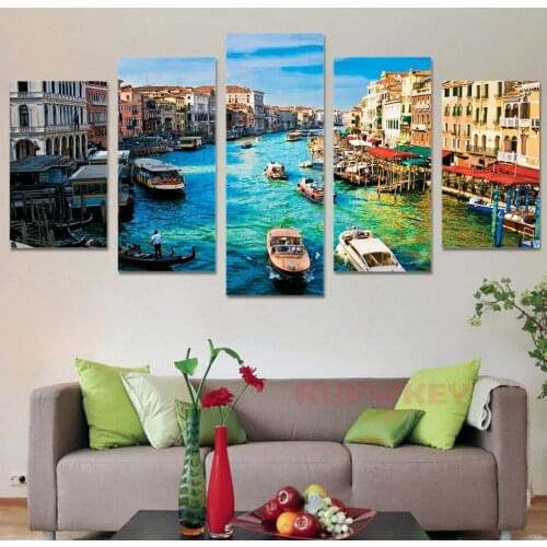 Venice Water City Scenery diy diamond painting full square round drill mosaic embroidery 5 pcs landscape diamond art full drill