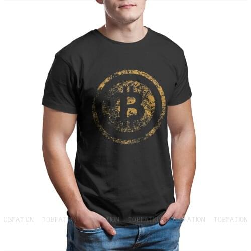 Manga Gothic Clothing Vintage Goth Vintage Bitcoin Logo Grunge T Essential Tshirt Black for Men Oversized T Shirt Casual Tee