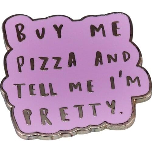 Funny hipster slogan brooch creative birthday gift for her