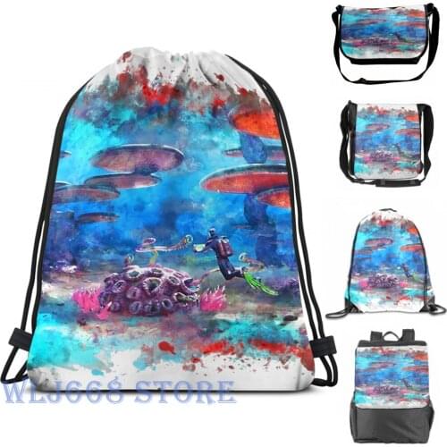 Funny graphic print shoulder Bags women Subnautica (3) Single shoulder backpack travel for men Gym Bag
