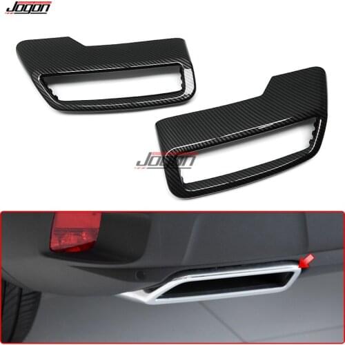 2pcs/set For Peugeot 3008 MK2 5008 2016 2017 2018 2019 ABS Chrome Car Styling Rear Tail End Tips Pipe Exhaust Muffler Cover Trim