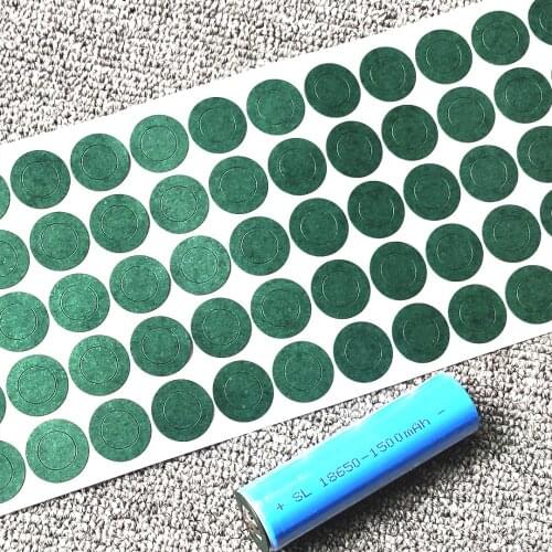 18650 Li-ion Battery Insulation Gasket Barley Paper Battery Pack Cell Insulating Glue Patch Electrode Insulated Pads 100Pcs