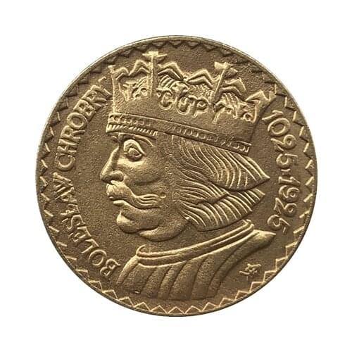 24-K Gold plated 1925 10 Zlotych Poland coins copy