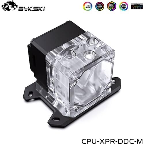 Bykski RYZEN AMD AM4 CPU Water Cooling Block Bundle With Pump,ReservoirKit For A4 ITX Case Liquid Loop Install ,CPU-XPR-DDC-M