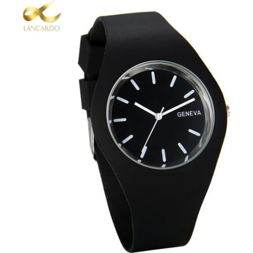 LANCARDO Womens Watches Top Luxury Brand Casual Quartz Wristwatch Sweet Jelly Silicone Strap Waterproof Lady Watch Montre Femme