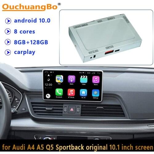 Ouchuangbo android 10 decoder box for A4 A5 Q5 Sportback A4 Allroad intergrated smart host 8+128GB Original 10.1 inch