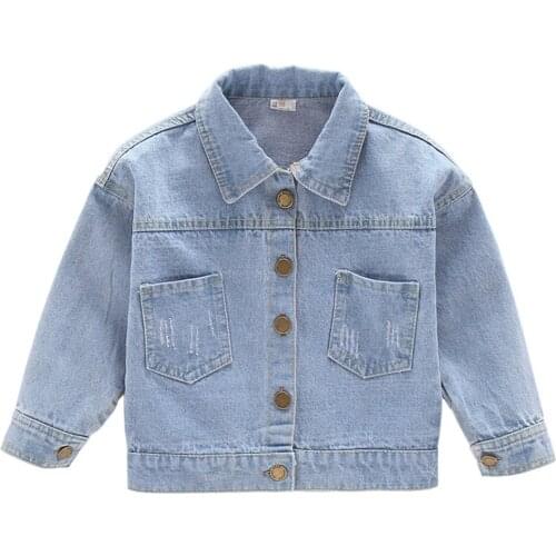 IENENS Kids Denim Coats Clothes Children Girl Causal Jackets Baby Boy Classic Jeans Coat Tops Clothing Kids Outwear
