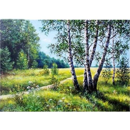 Cross Stitch Painting Birch Embroidery Sale 5D Diamond Home Decoration Full Square Drill Canvas Picture Handmade Wall Art