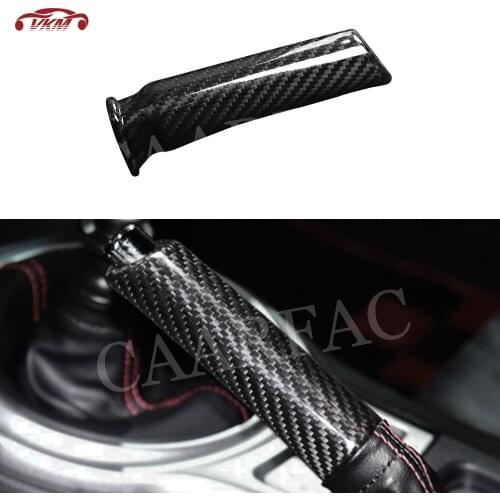 Carbon Fiber Car Handbrake Grip Car Hand Brake Trim Covers Case For Toyota GT86 FT86 ZN6 Subaru BRZ 2013-2020