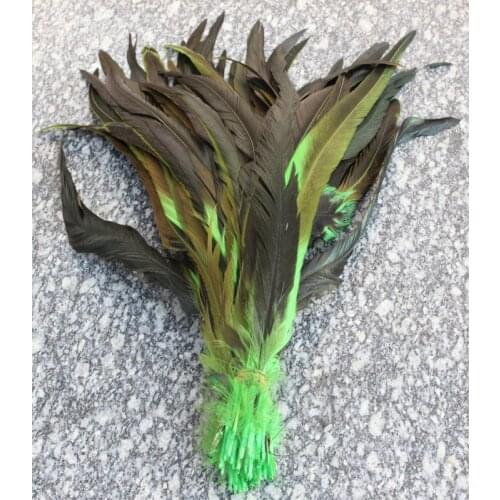 Wholesale 100 PCS Fruit green natural rooster tail 30-35 cm / 12 to 14 inches