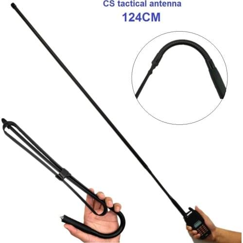 124CM New CS Tactical Antenna SMA-Female Dual Band 144/430Mhz Foldable Antenna for Baofeng UV-9R PLUS UV 9R