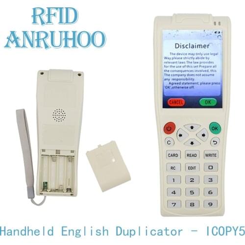 New Handheld RFID Duplicator NFC Smart Chip Encryption Decoding Reader 125Khz T5577 Key Badge Writer 13.56Mhz UID Clone Copier