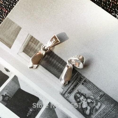 " Fake One Penalty Ten " 3.5*15MM 10Pcs (Mark S925) 92.5% Sterling Silver Pendant Clasps & Hooks Jewelry Findings Accessories