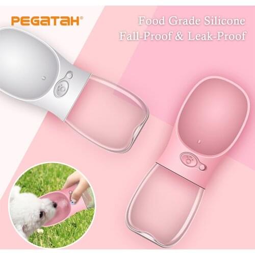 350/550ML Portable Pet Dog Water Bottle Dog Feeders Small Medium Leakproof Kettle For Outdoor Dogs Cats bowls and drinkers