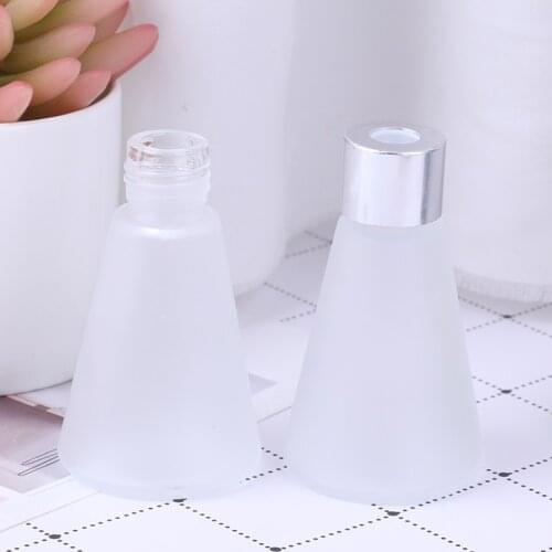 Clear Glass Aroma Diffuser Empty Bottles DIY Replacement Reed Jars Wedding Party Decor Scrub Cone Containers for Essential Oils
