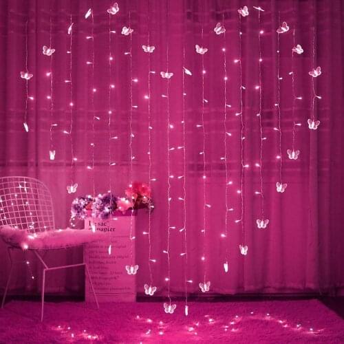 2.5m EU Plug LED String Light Festival Home Cedor with Creative Heart Butterfly Shape