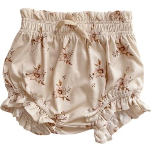 Baby Rulffle Shorts for Girls Bloomers Pants Toddler Cotton Bread Short Infant Loose Washable Diapers Panties Summer Underwear