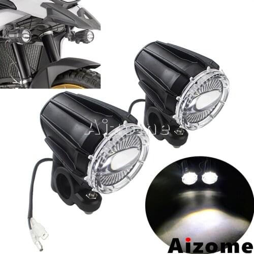 Universal 1" 25mm Tube 360° Motorcycle LED Auxiliary Fog Light For Yamaha Suzuki Honda Kawasaki Motorbike 20W Head Spot Lights